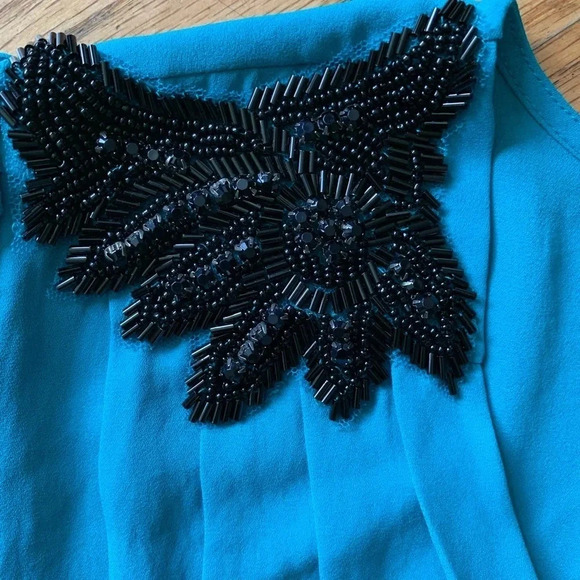 Bellatrix Embellished Shoulder Faux Wrap Blouse - Picture 6 of 14
